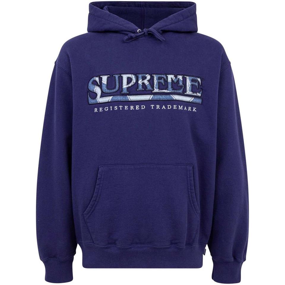 Sweat à Capuche Supreme Amazing Denim Logo Bleu | VJY-13972316