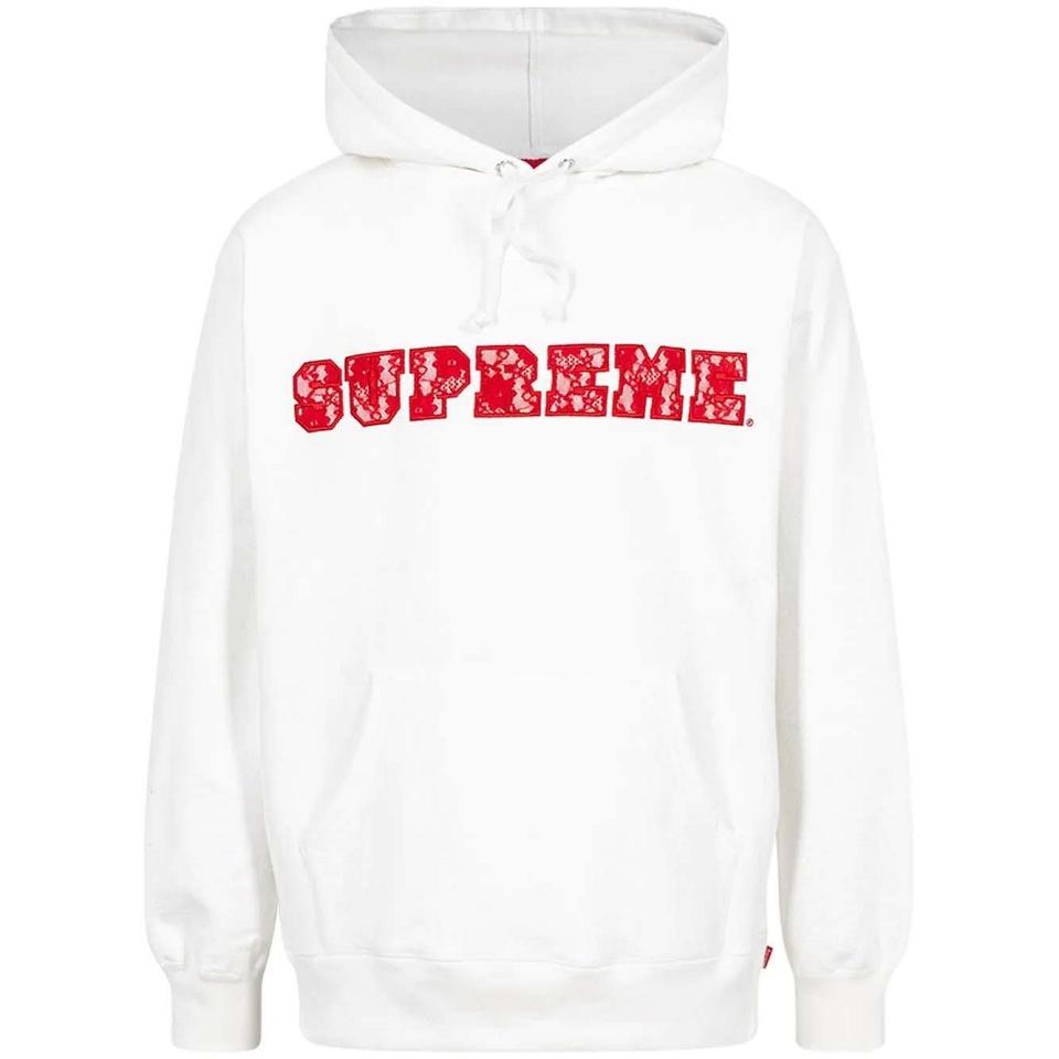 Sweat à Capuche Supreme Dentelle Detail Logo Blanche | JIJ-23328578