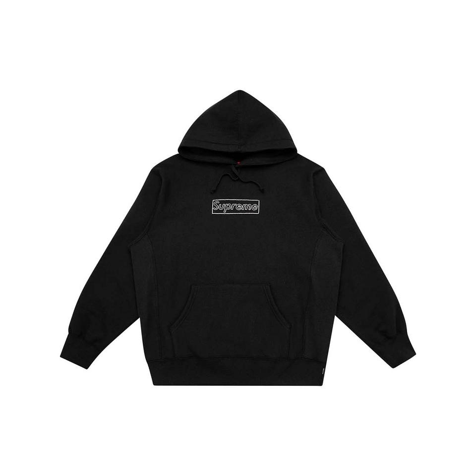 Sweat à Capuche Supreme Kaws Chalk Logo Noir | IWL-04509081