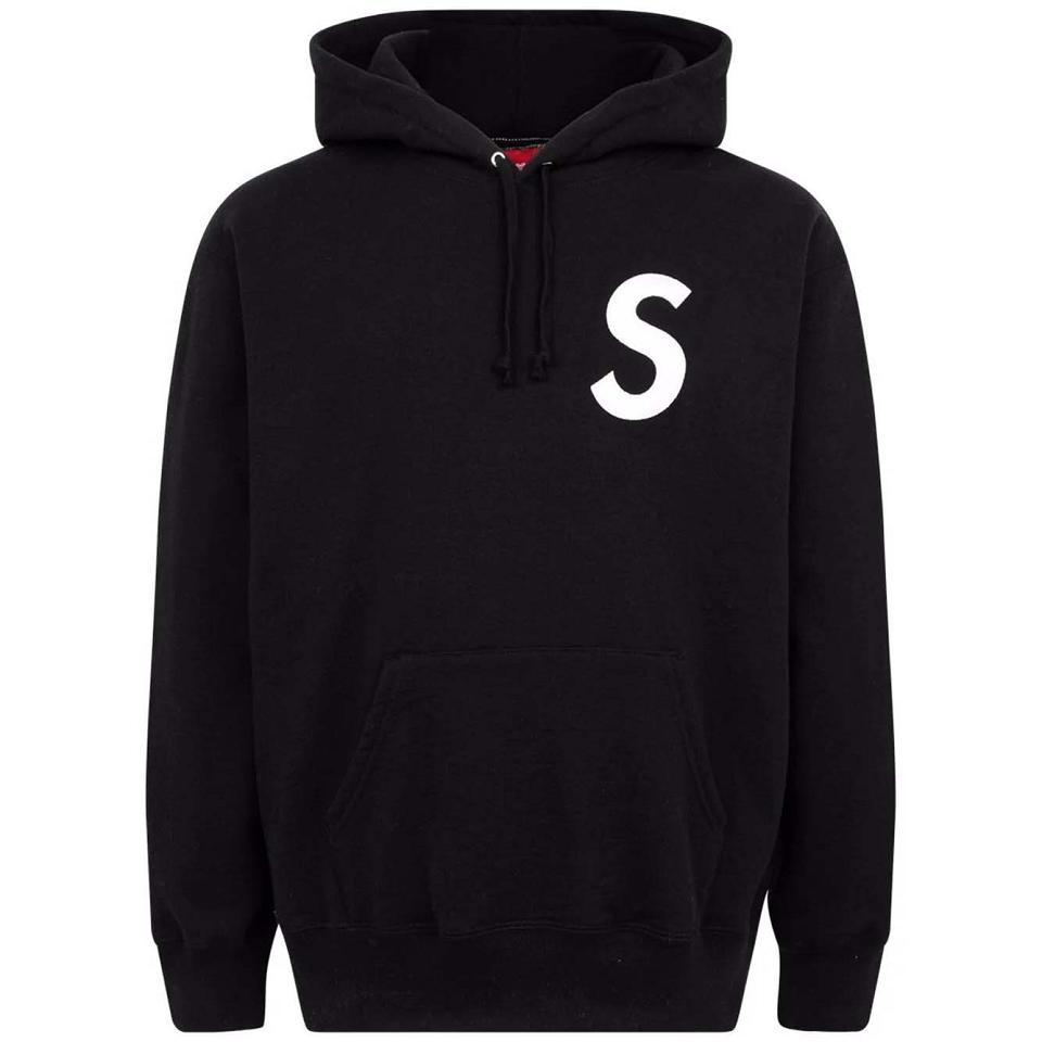 Sweat à Capuche Supreme S Logo Split Noir | WGV-66130983