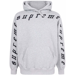 Sweat à Capuche Supreme Logo Grise | IQE-16524809