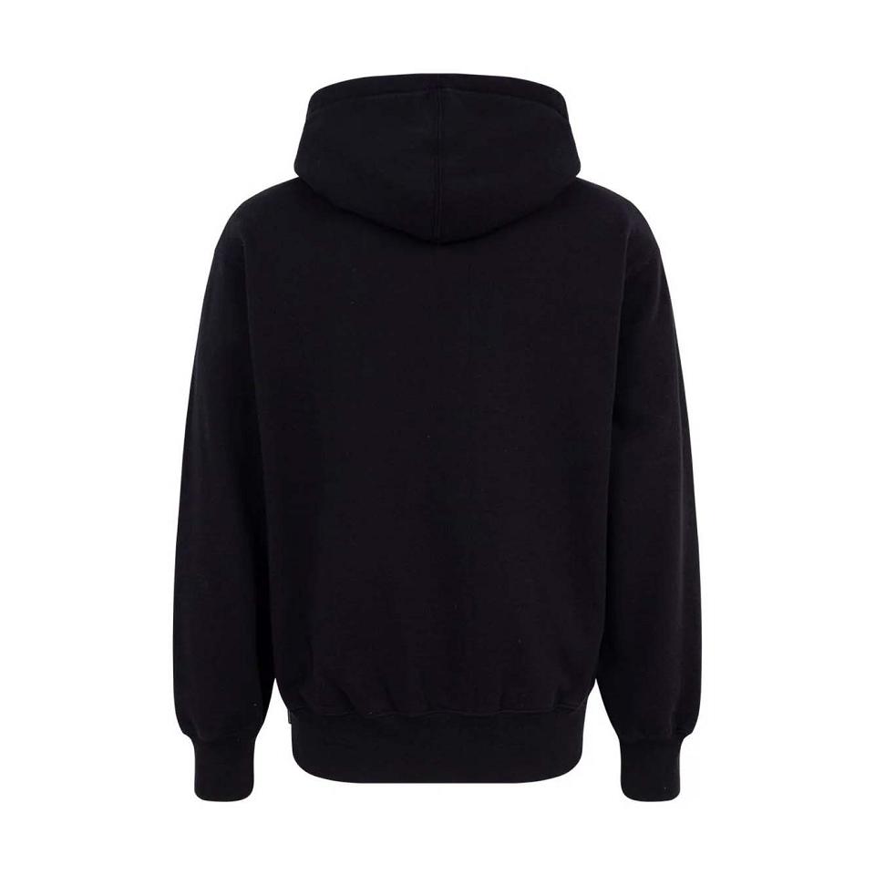 Sweat à Capuche Supreme Logo Embroide Noir | HBR-98473882