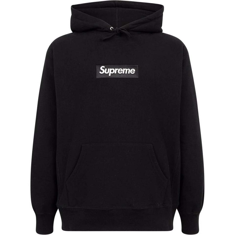 Sweat à Capuche Supreme White Logo Noir | MXX-63935616