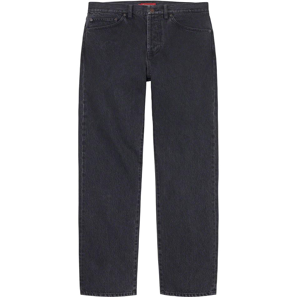 Pantalon Supreme Stone Washed Black Slim Jean Noir | FYL-32918650