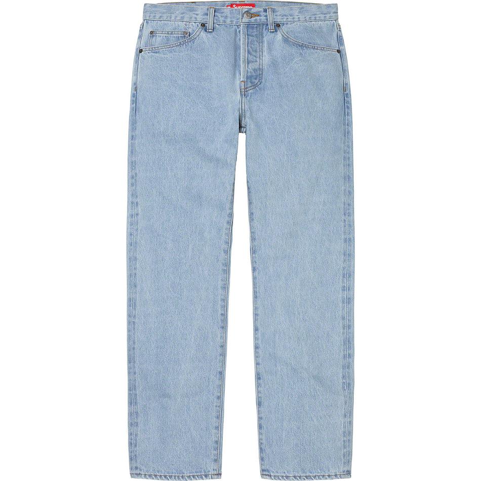 Pantalon Supreme Stone Washed Slim Jean Bleu | CTF-70006155