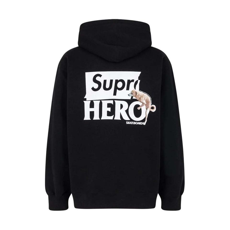 Sweat à Capuche Supreme X Antihero Noir | PBF-37550175