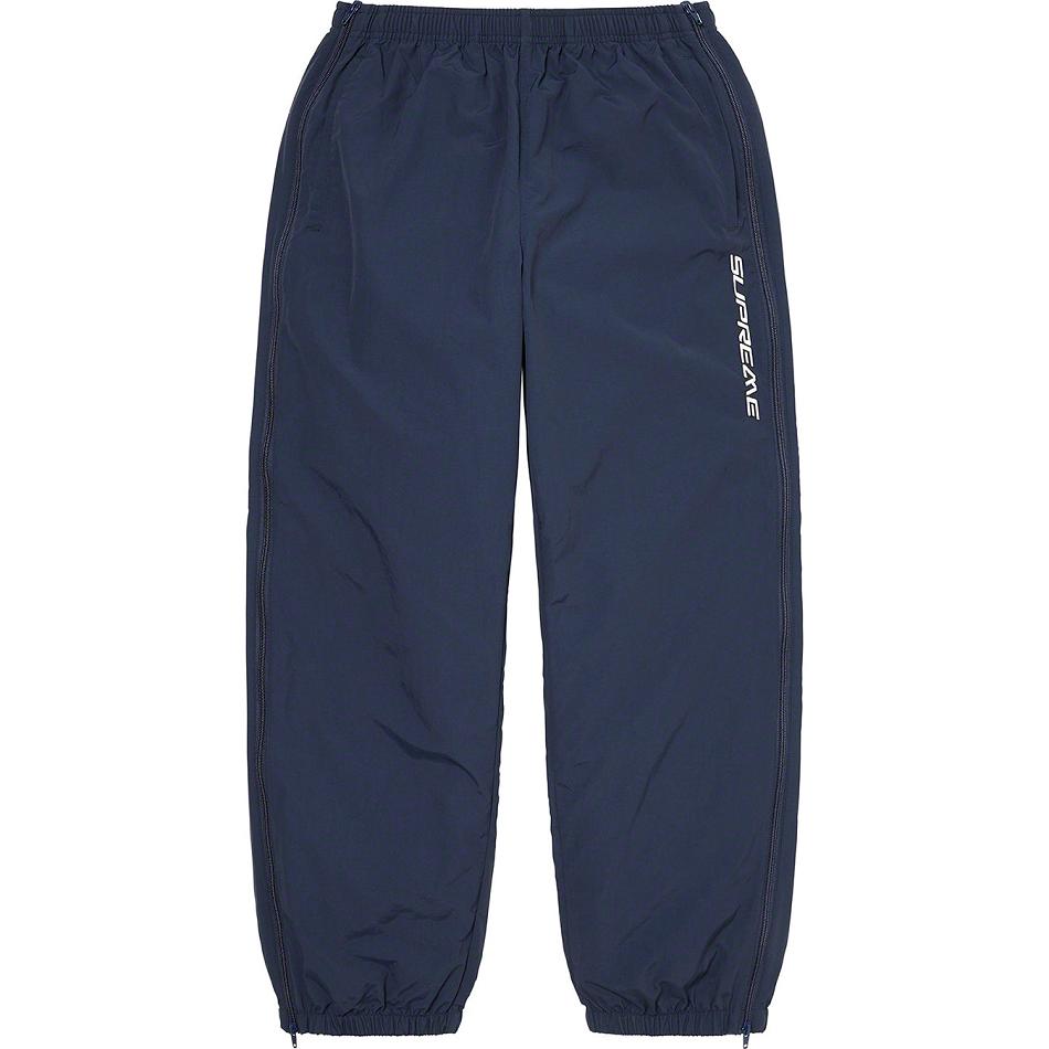 Pantalon Supreme Full Zip Baggy Warm Up Pant Bleu Marine | AAD-46514589