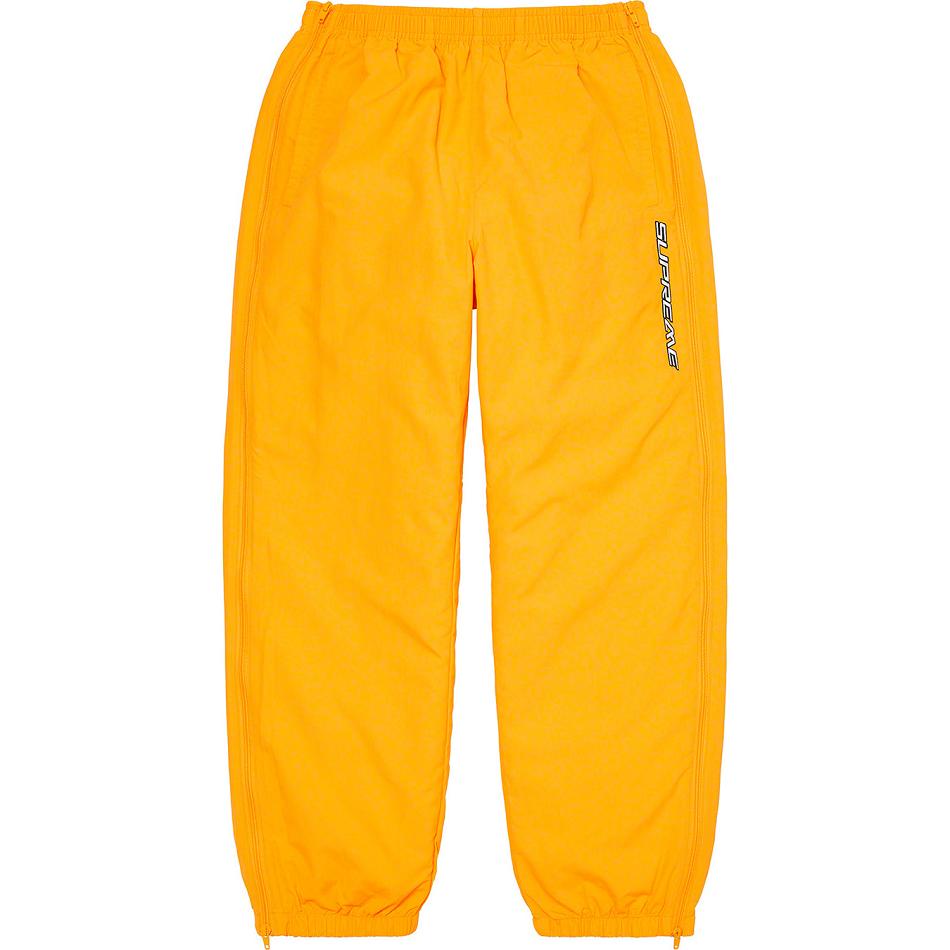 Pantalon Supreme Full Zip Baggy Warm Up Pant Jaune | QED-28126821