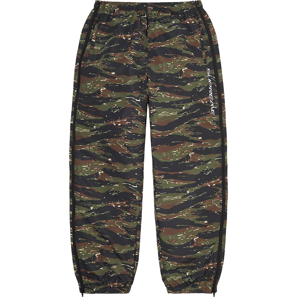 Pantalon Supreme Full Zip Baggy Warm Up Pant Vert Camouflage | OPJ-05899321