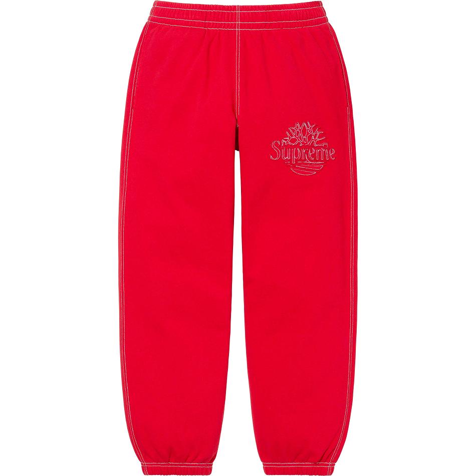 Pantalon Supreme Timberland? Sweatpant Rouge | NSQ-00324708