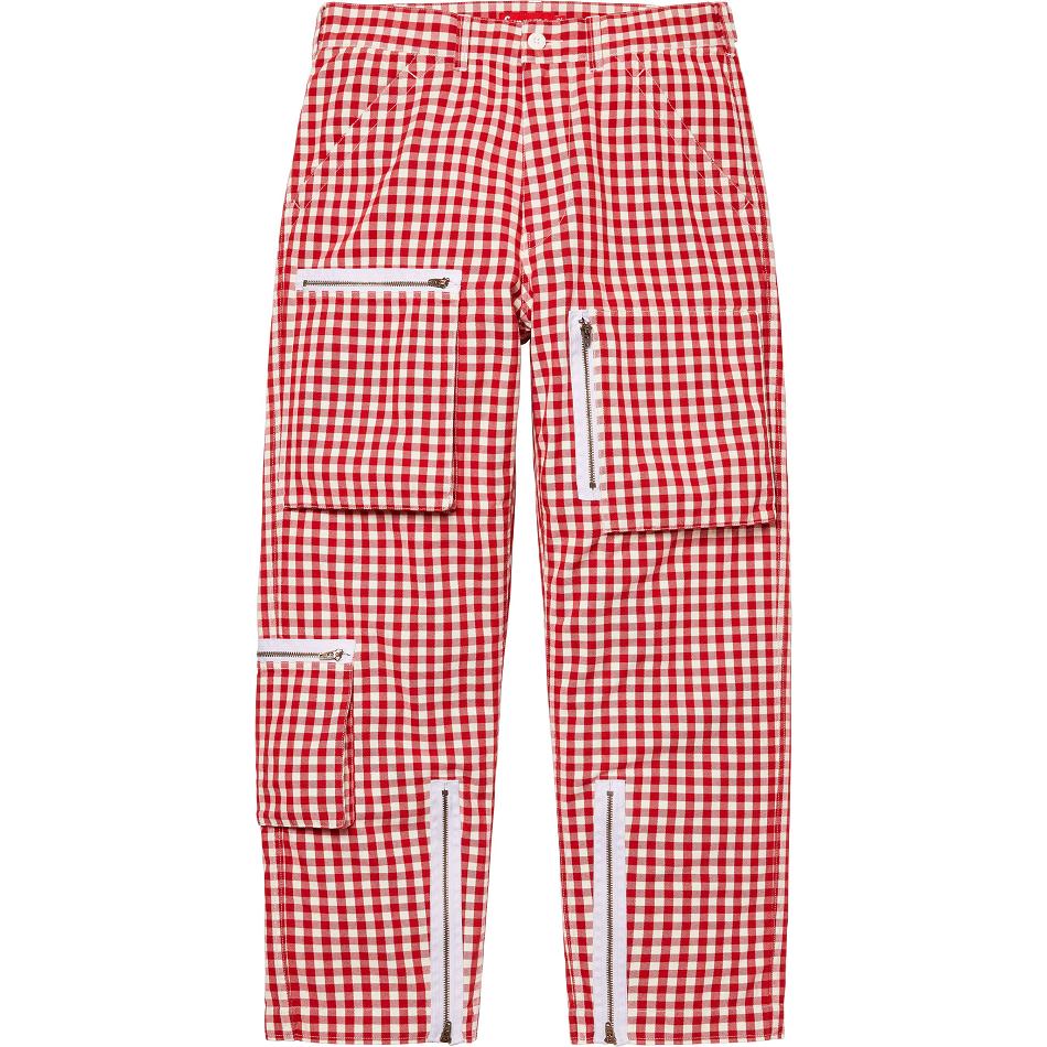 Pantalon Supreme Gingham Flight Pant Rouge | XVP-80033654