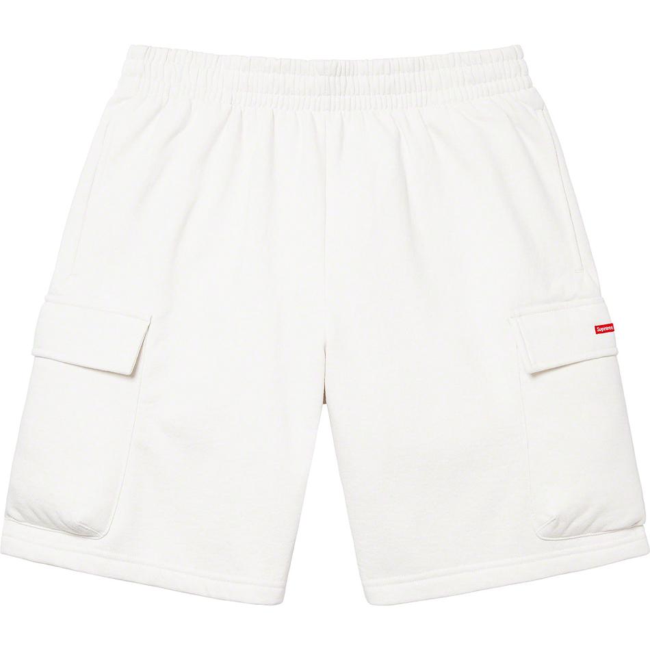 Shorts Supreme Small Box Baggy Cargo Sweat Blanche | WPX-47708822