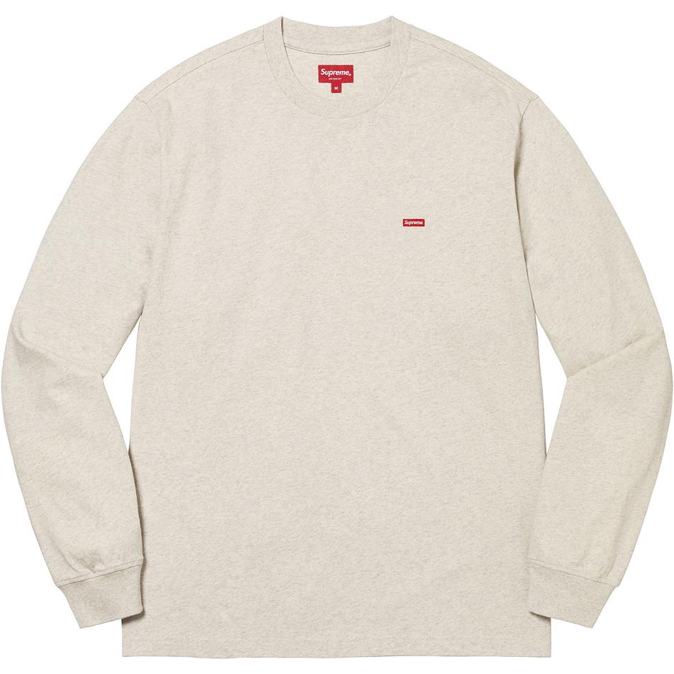 Chandails Supreme Small Box L/S Tee Beige | LAW-33073642