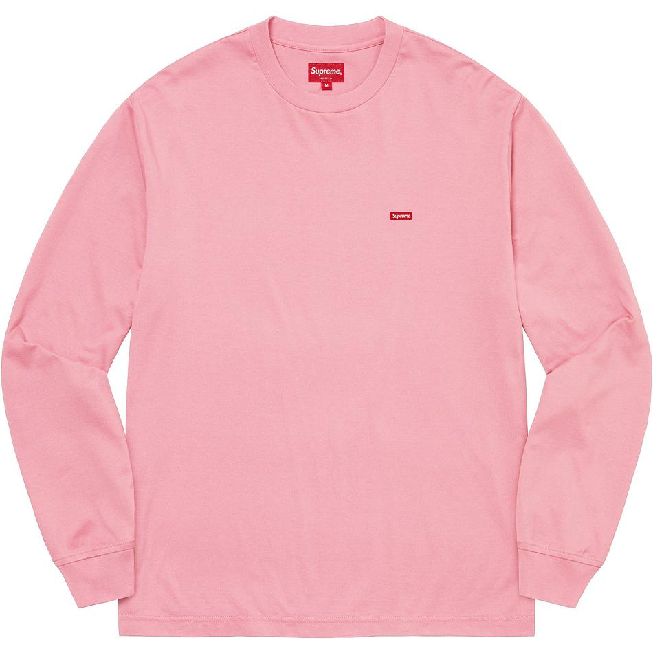 Chandails Supreme Small Box L/S Tee Rose | AEW-26922849