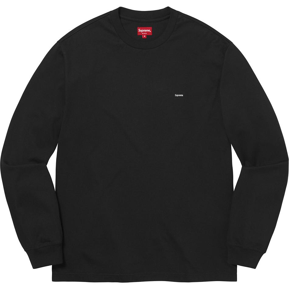 Chandails Supreme Small Box L/S Tee Noir | WNR-05953753