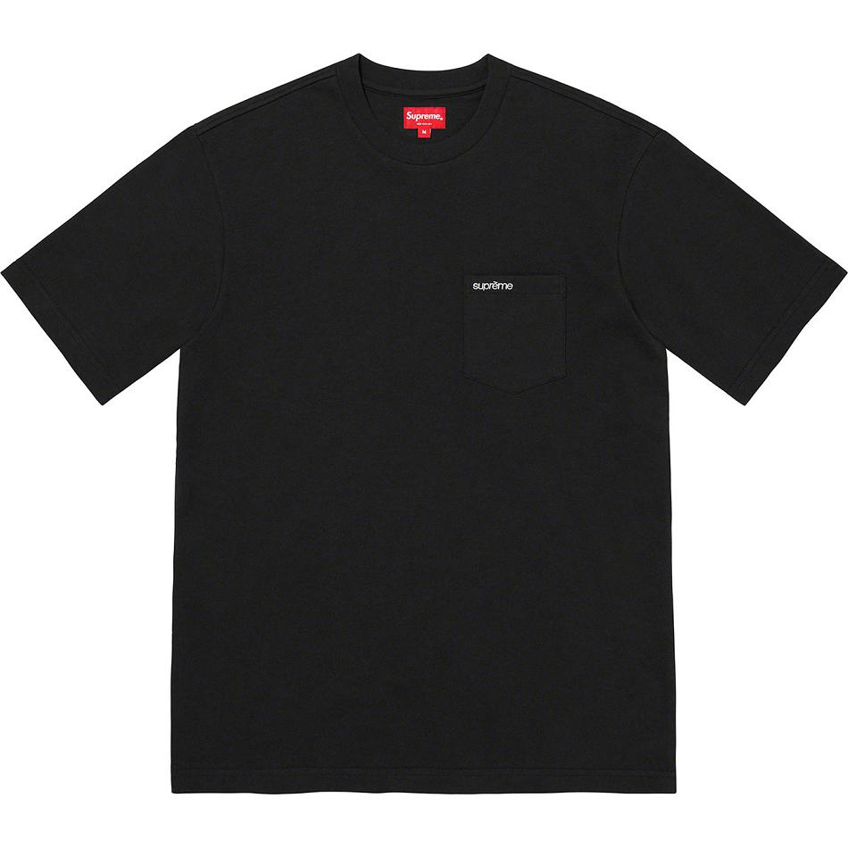 Chandails Supreme S/S Pocket Tee Noir | SVM-33969442