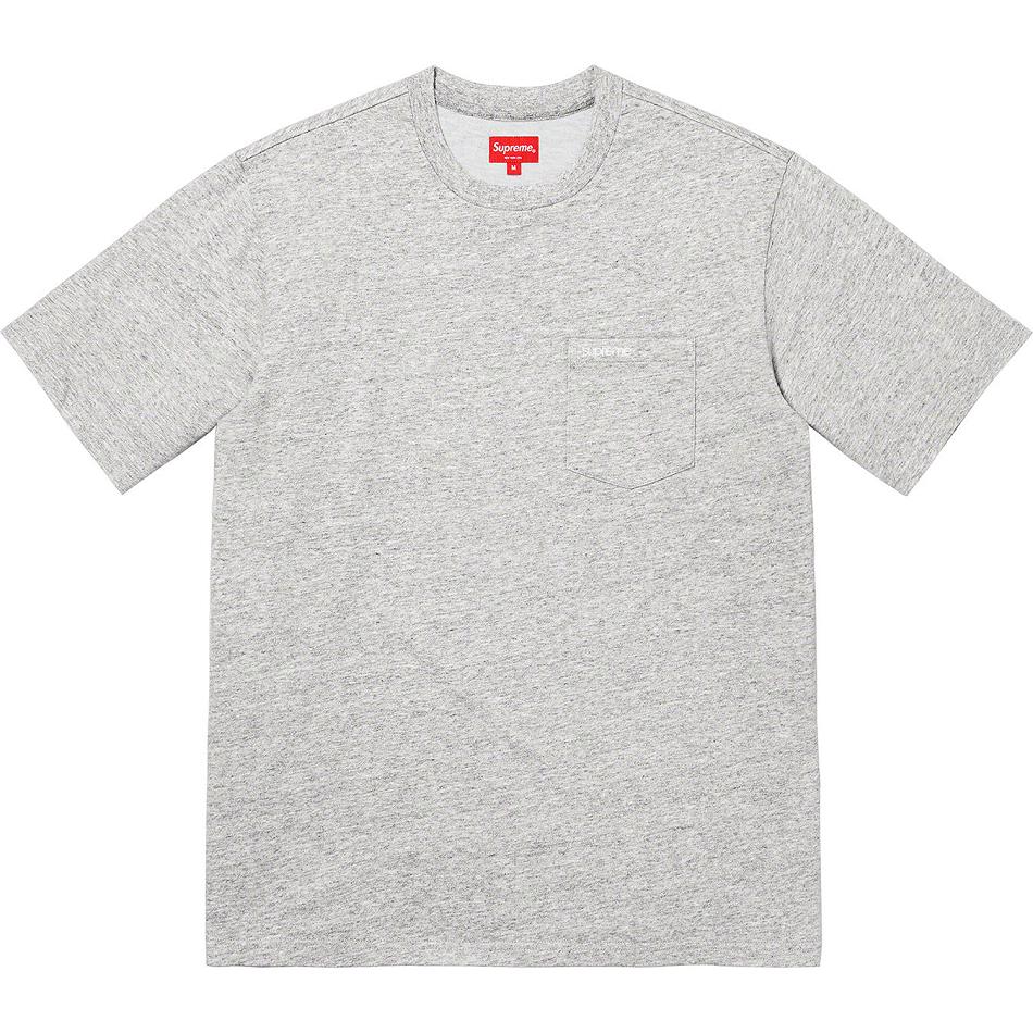 Chandails Supreme S/S Pocket Tee Grise | VQB-80563775