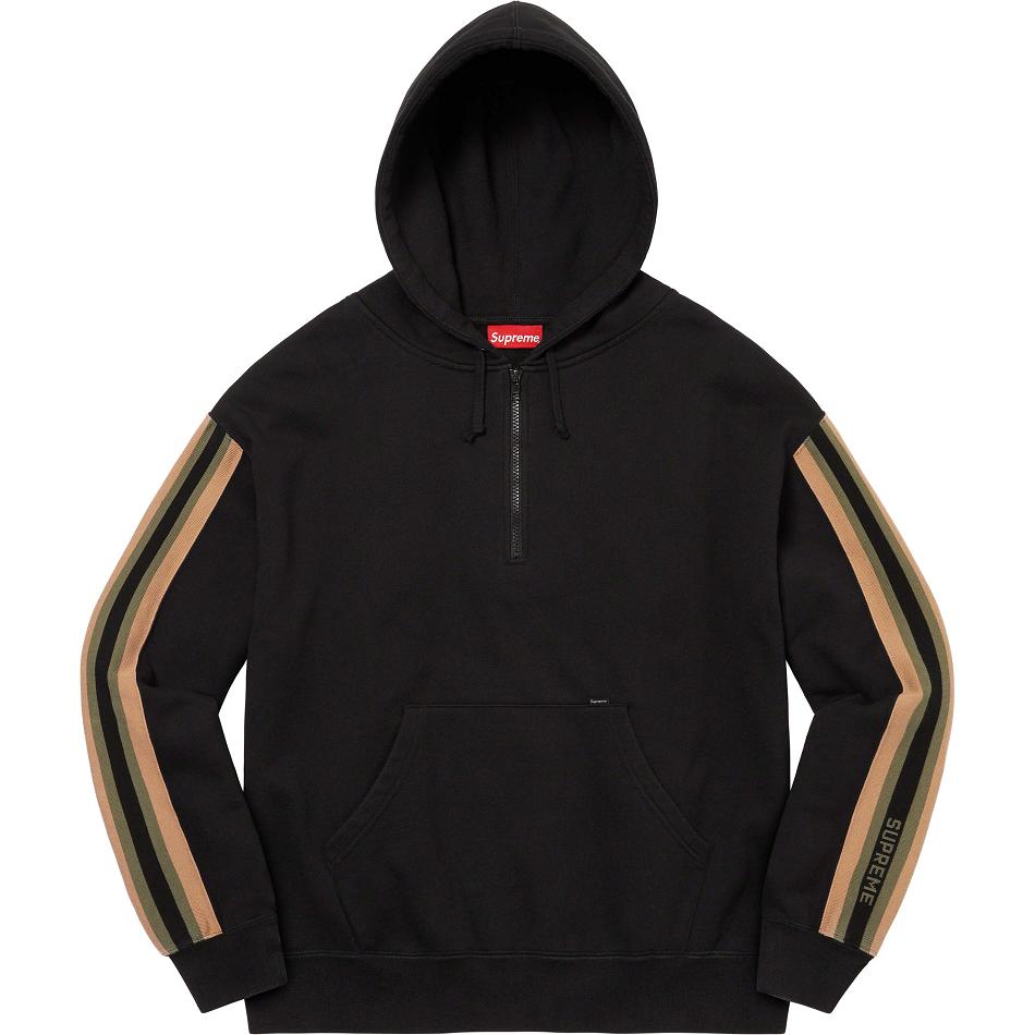 Sweats Supreme Half Zip Encapuchonné Noir | ETQ-48222635