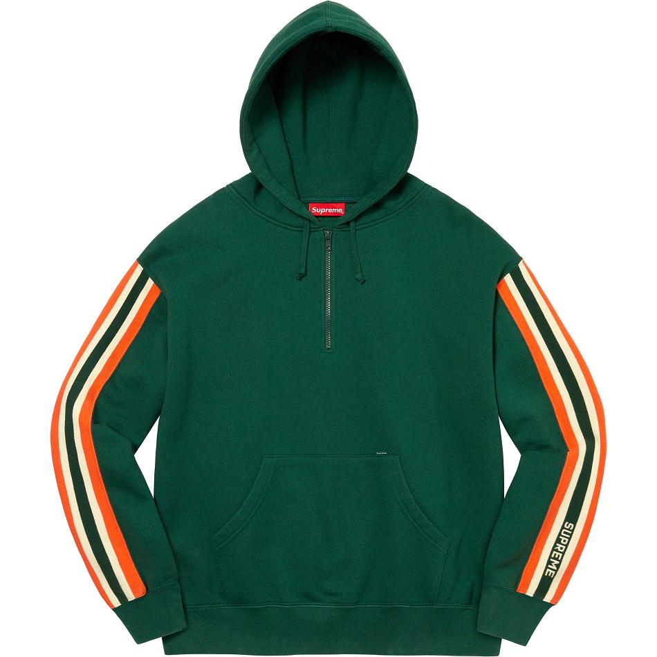 Sweats Supreme Half Zip Encapuchonné Vert | RTR-69625420