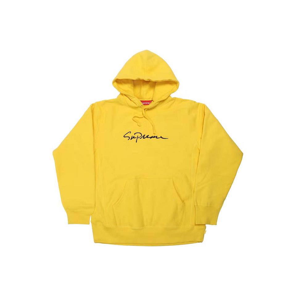 Sweats Supreme Classiche Script Encapuchonné Jaune | JSP-74104993