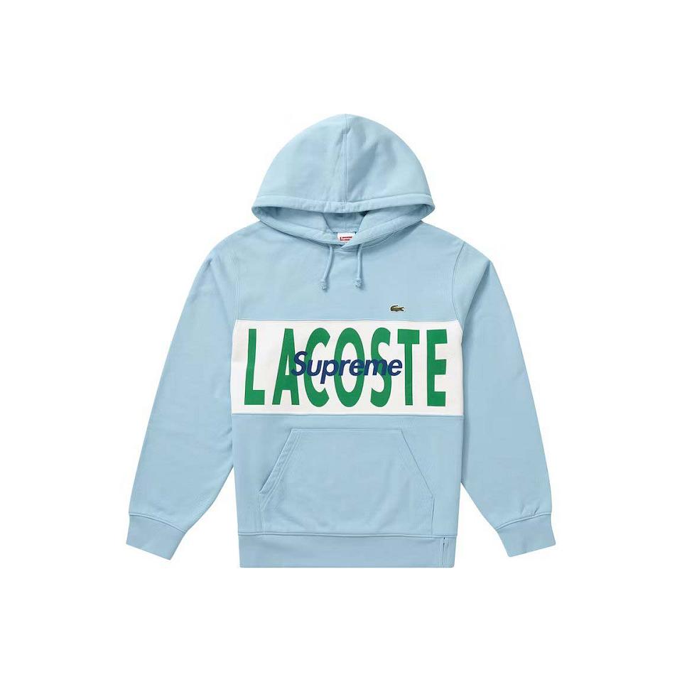 Sweats Supreme LACOSTE Logo Panel Encapuchonné Bleu | QLP-15959758