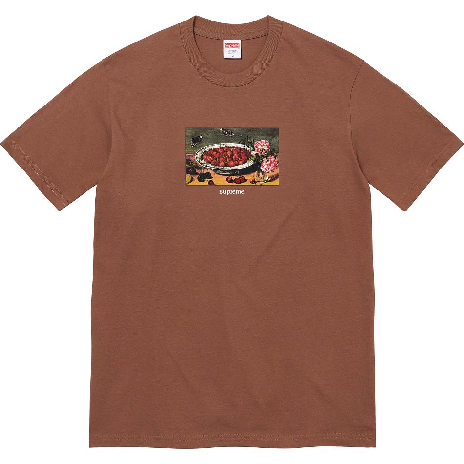 T Shirts Supreme Strawberries Tee Marron | LYV-68501403