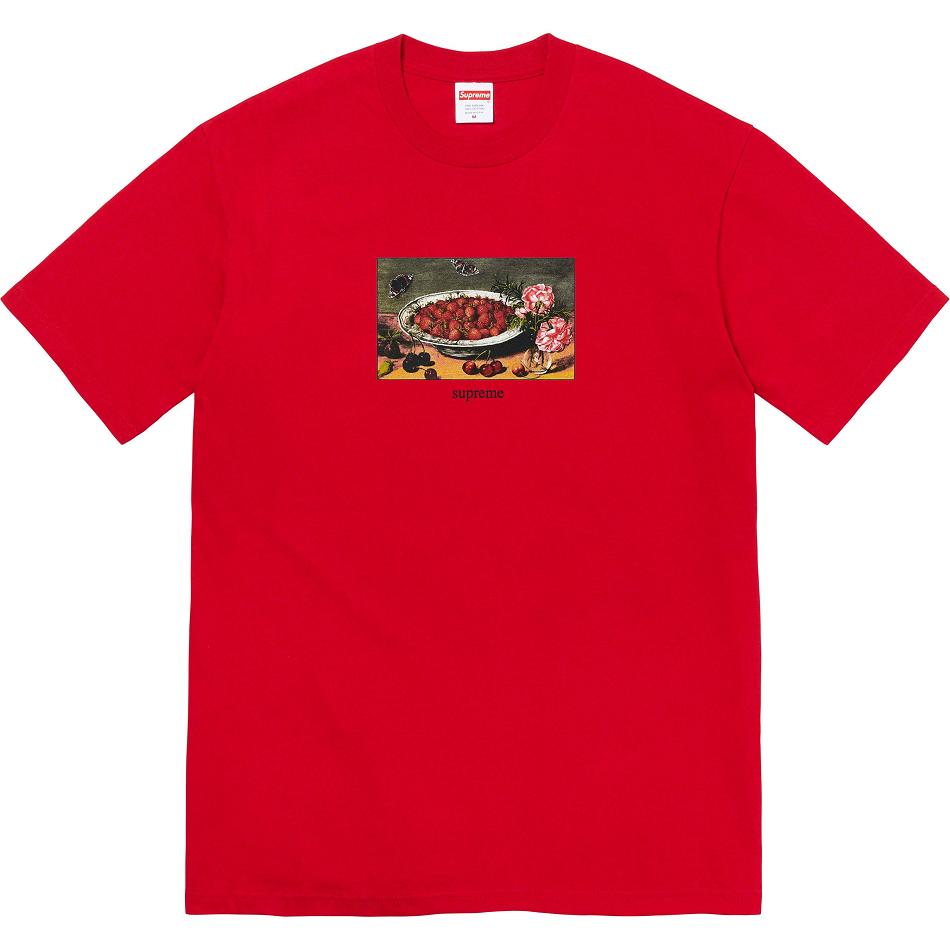 T Shirts Supreme Strawberries Tee Rouge | RGI-29005303