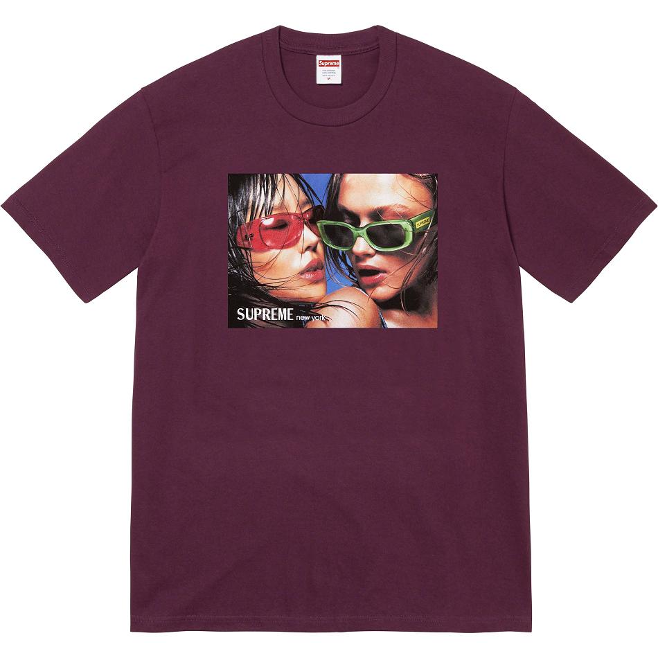 T Shirts Supreme Eyewear Tee Bordeaux | BDS-91037058