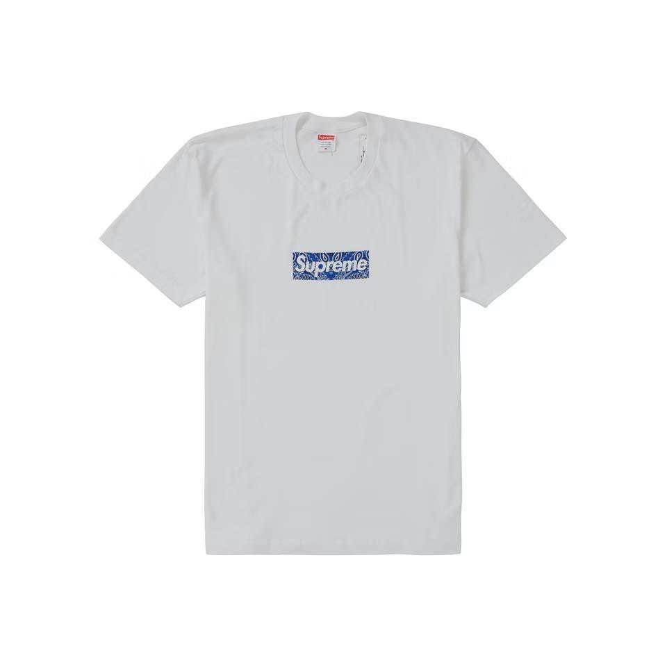 T Shirts Supreme Bandana Box Logo Blanche | BXE-80401876