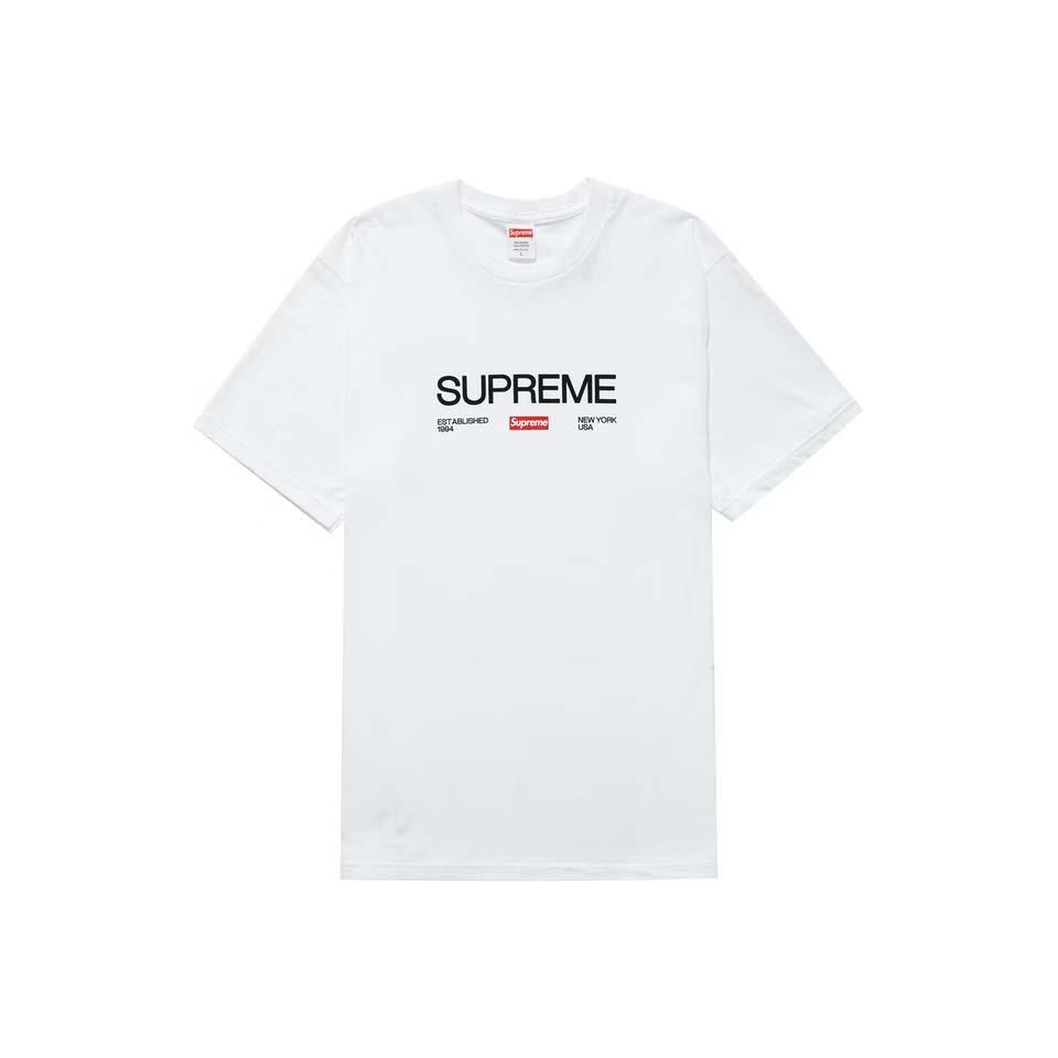 T Shirts Supreme Est. 1994 Logo Blanche | RTT-73305419