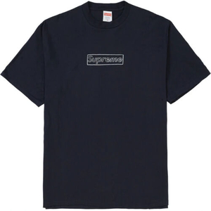 T Shirts Supreme KAWS Chalk Box Logo Noir | UEU-54231982