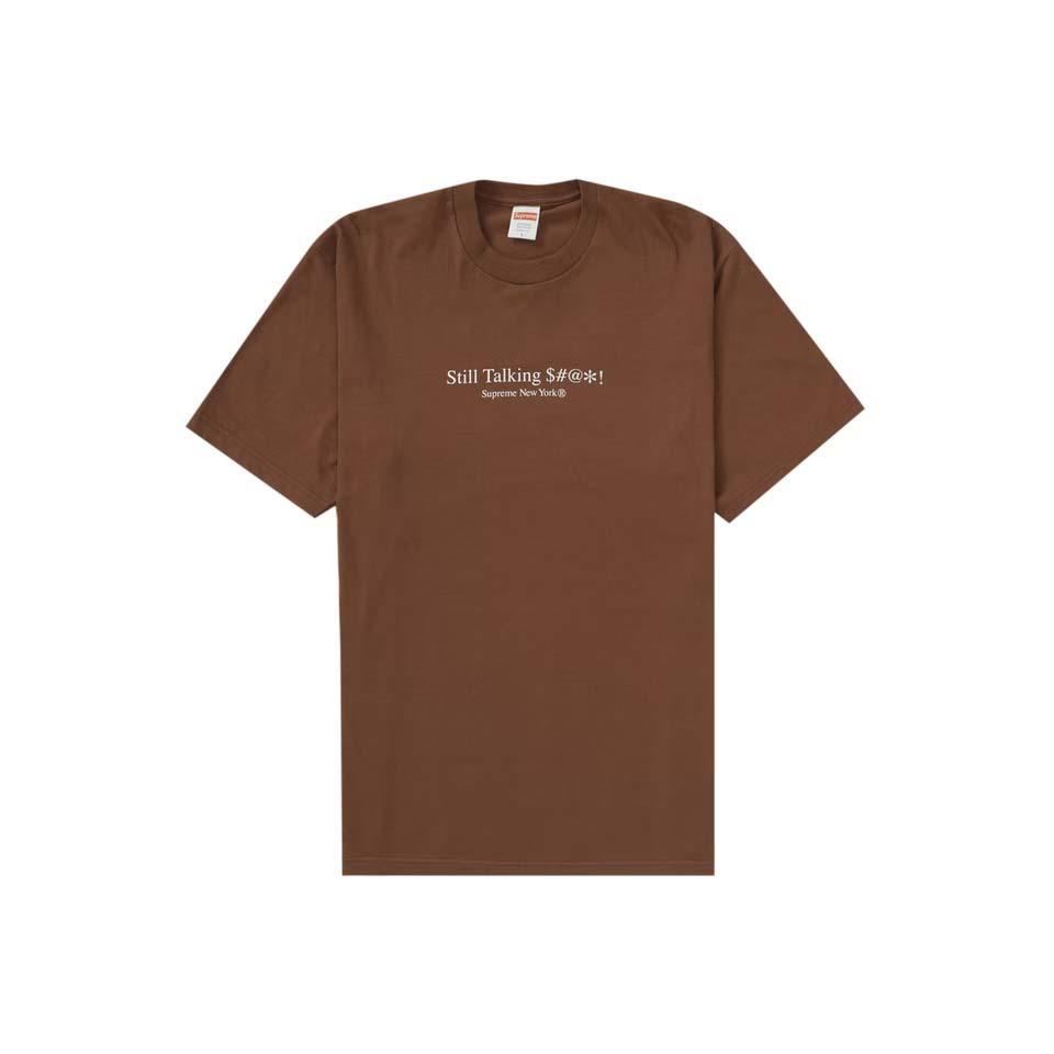 T Shirts Supreme Still Talking Marron | ZQI-47771160