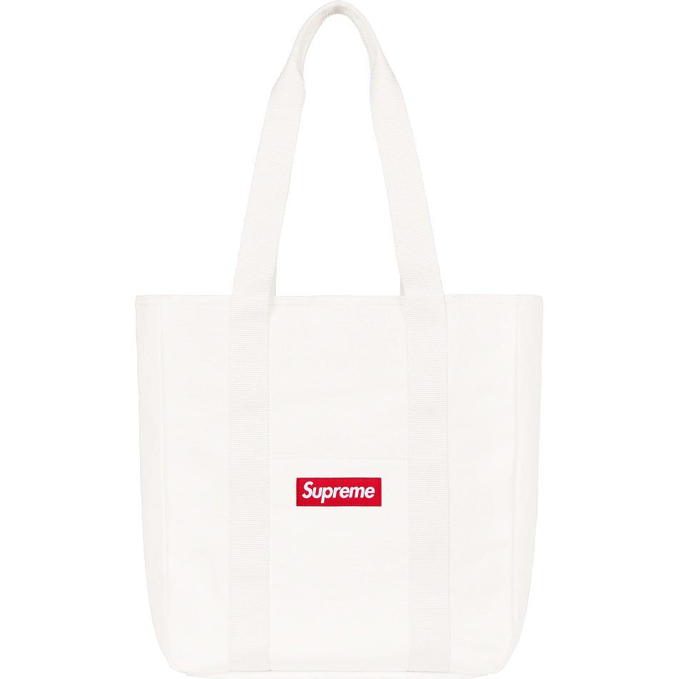 Sacs Supreme Tela Tote Blanche | UNW-00130036