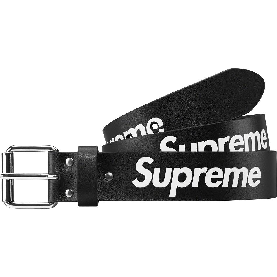 Ceintures Supreme Repeat Cuir Belt Noir | SWG-11725527