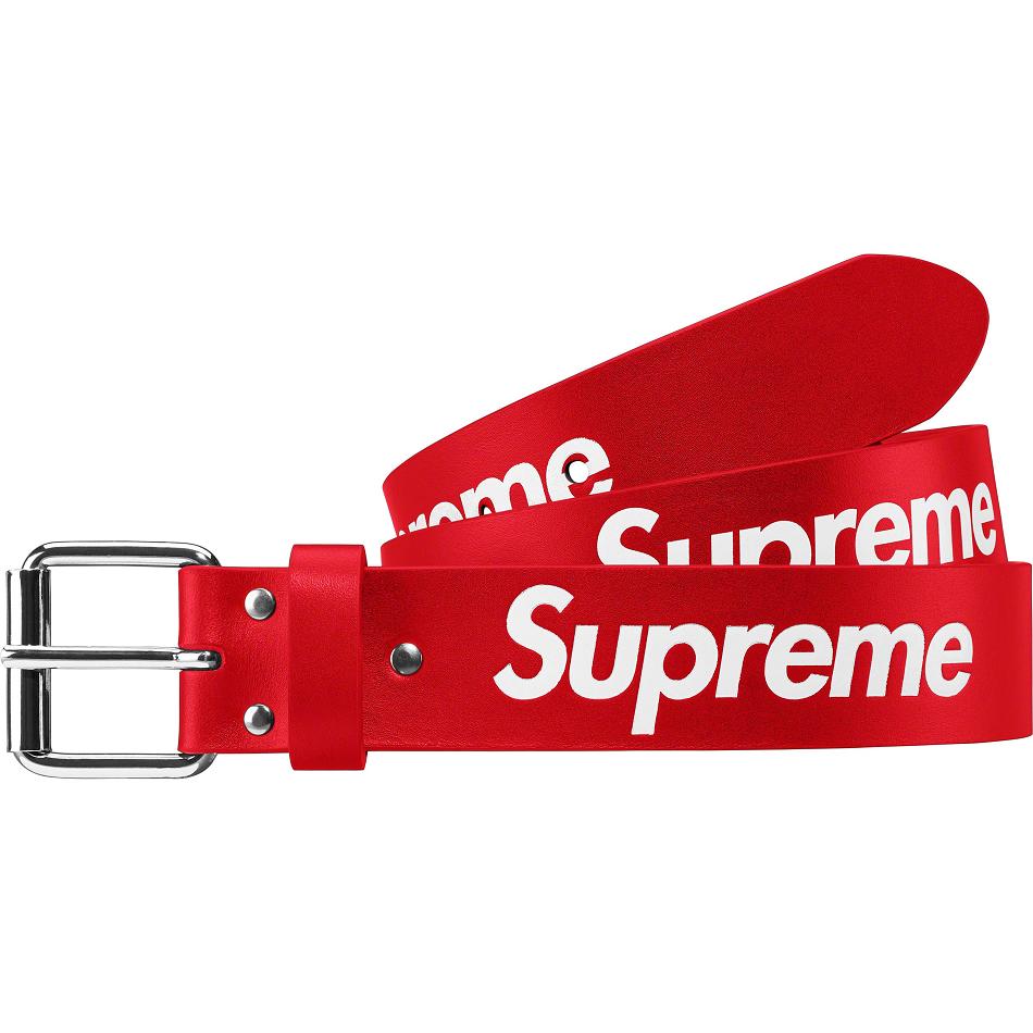 Ceintures Supreme Repeat Cuir Belt Rouge | LPR-03949759