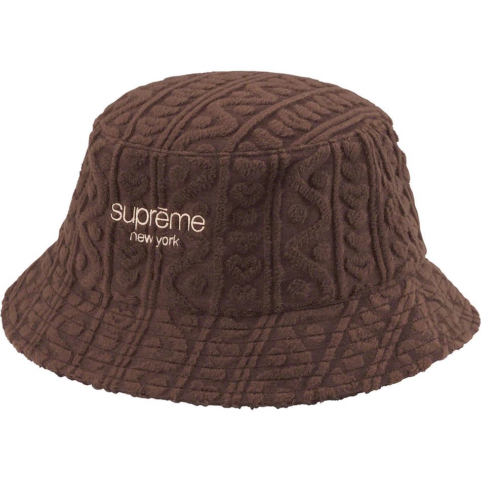 Chapeaux Supreme Terry Pattern Crusher Marron | ZBN-52580997