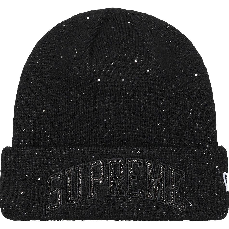 Chapeaux Supreme New Era? Metallic Arc Beanie Noir | RPB-60169912