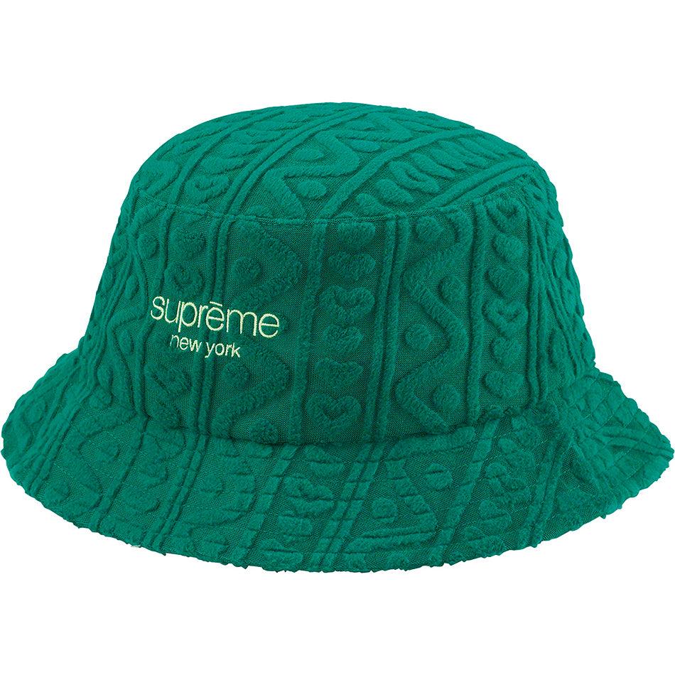 Chapeaux Supreme Terry Pattern Crusher Vert | KBU-36381983