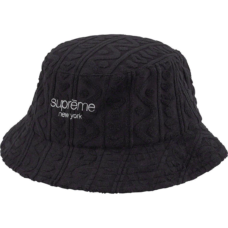 Chapeaux Supreme Terry Pattern Crusher Noir | QBX-19156839