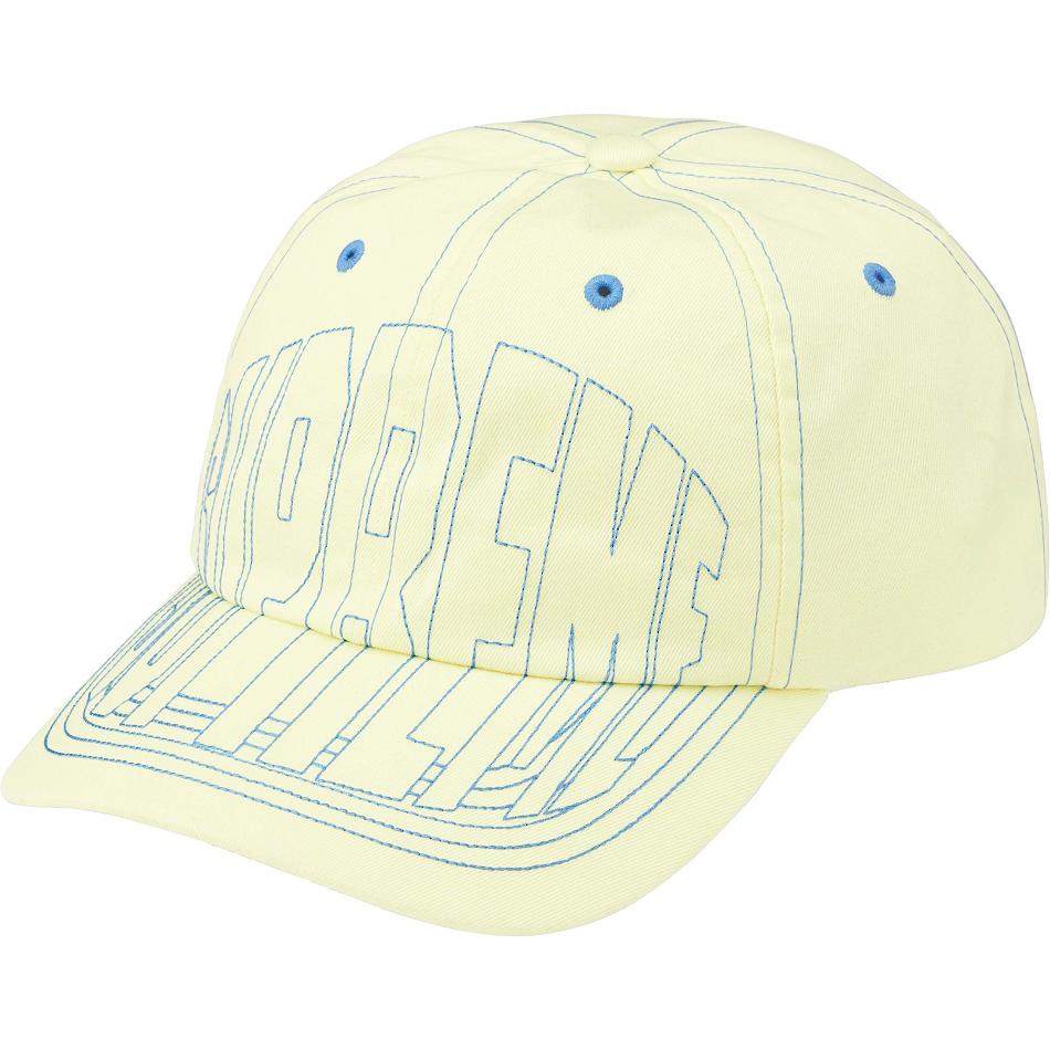 Chapeaux Supreme Visor Stitch 6-Panel Jaune | PDB-81904929