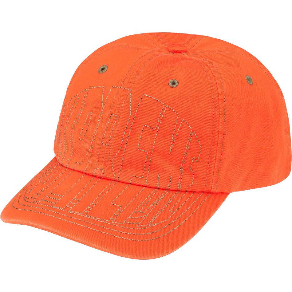 Chapeaux Supreme Visor Stitch 6-Panel Orange | IAU-38486891