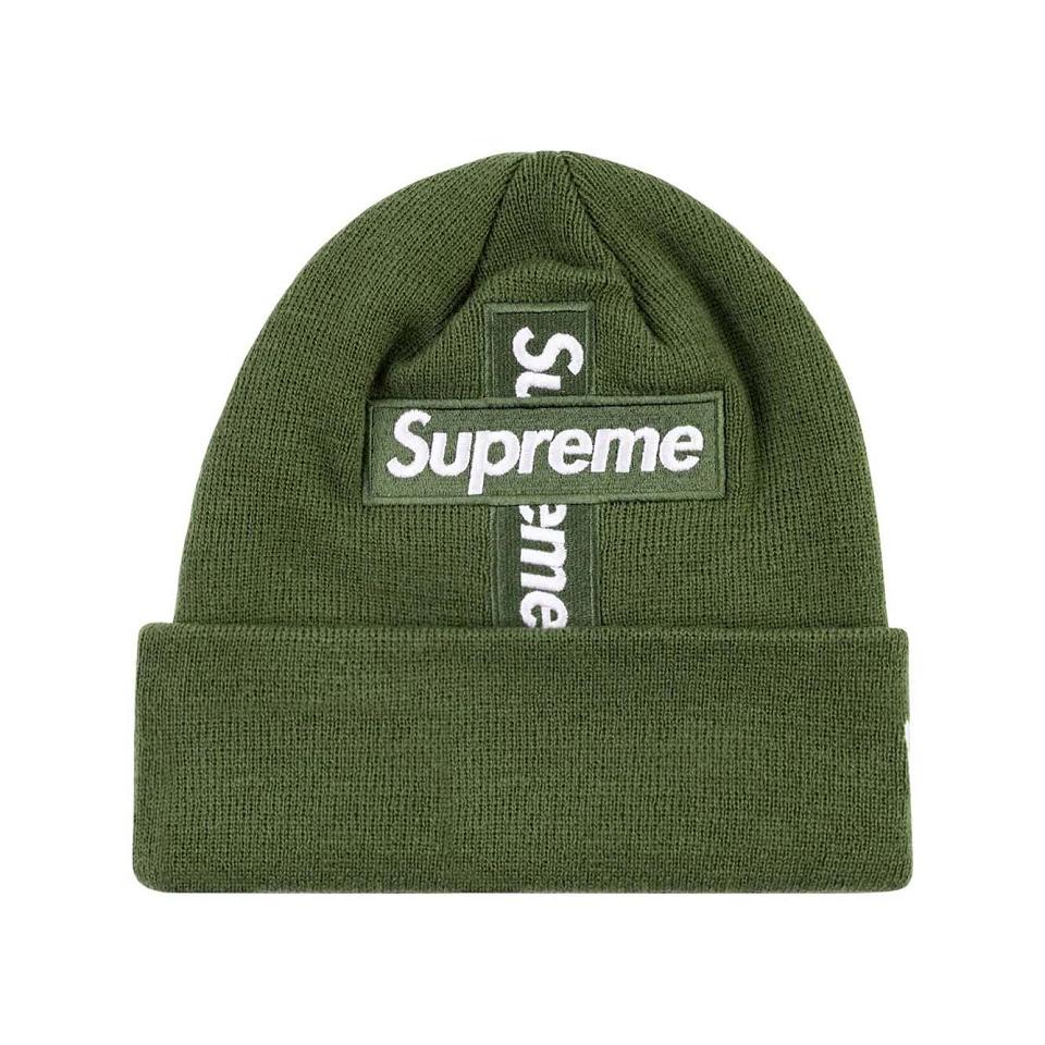 Chapeaux Supreme New Era Cross Box-Logo Beanie Vert | KWA-30987514