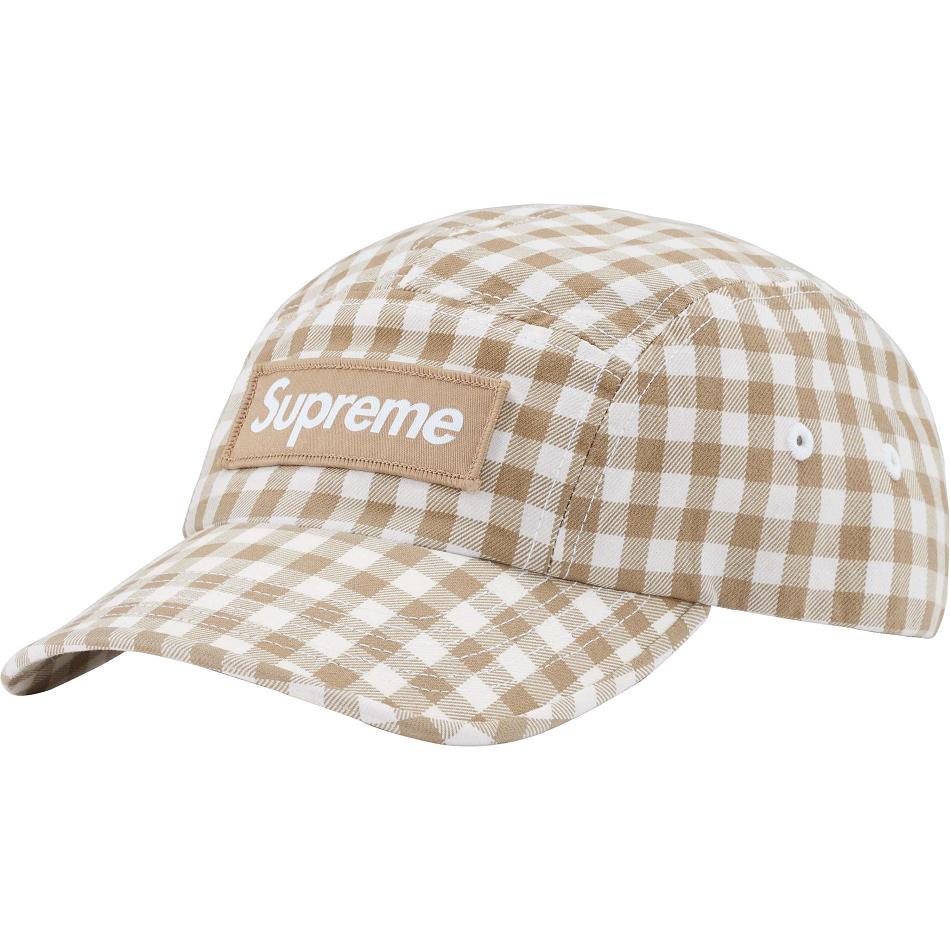 Chapeaux Supreme Gingham Camp Cap Marron | DHA-42970366