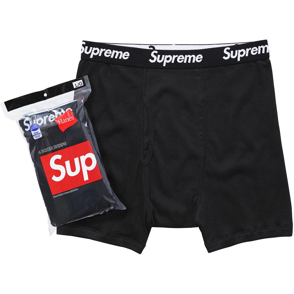 Sous Vêtement Supreme Hanes? Boxer Briefs (4 Pack) Noir | UBX-48245776